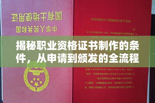 灵寿揭秘职业资格证书制作的条件，从申请到颁发的全流程解析