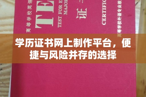 灵寿学历证书网上制作平台，便捷与风险并存的选择
